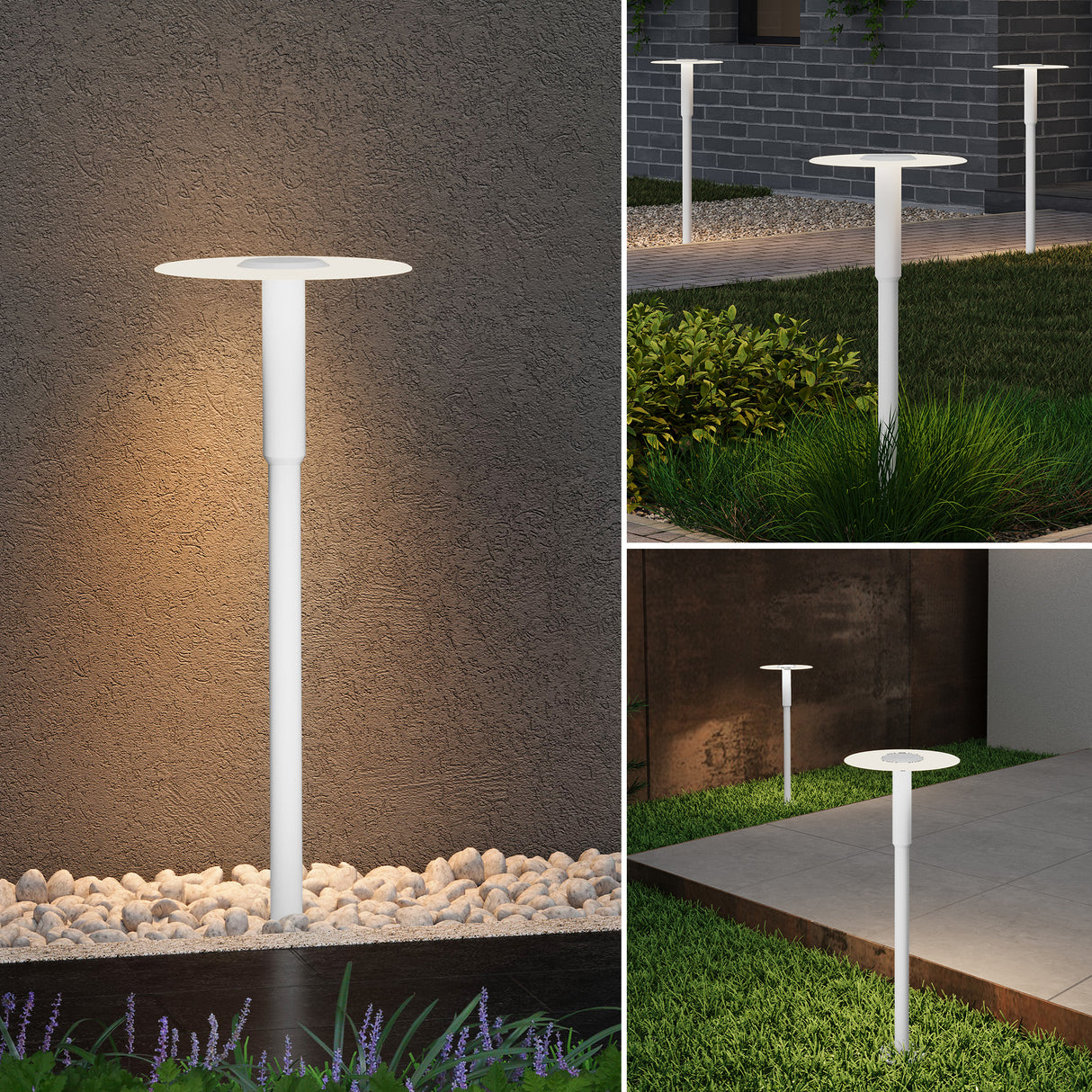 glasvilla Lampione da Giardino ⌀300xH804mm IP65 Luminoso da Giardino 3000K| Lampada da Terra per Esterni 6W Paletti Esterni per Giardini, Parchi, Aree Residenziali e Ingressi StellaeLights