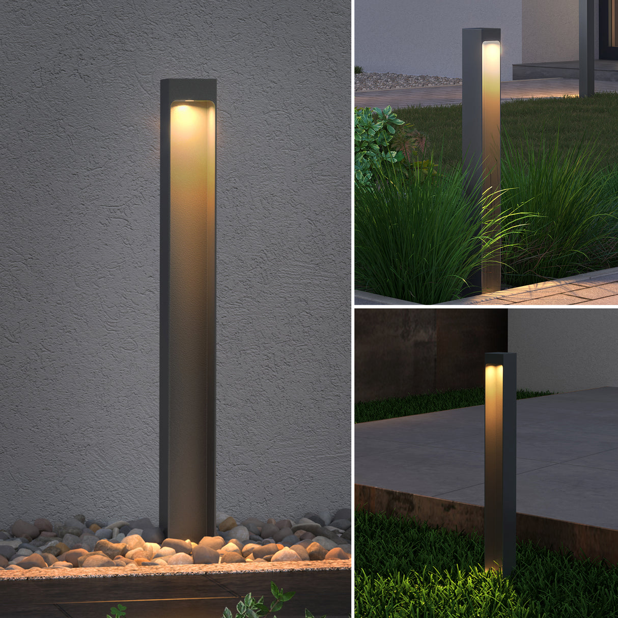 glasvilla Éclairage Extérieur IP65 | Éclairage de Chemin Extérieur | Borne d’Éclairage pour Jardin, Lampadaire de Jardin 3000K | Lampadaire d’Extérieur 5W BaldersLights