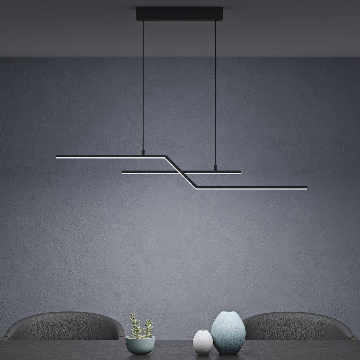 Suspension Glasvilla LED, lampe suspendue réglable avec câble, luminaire suspendu pour salle à manger, salon, chambre à coucher