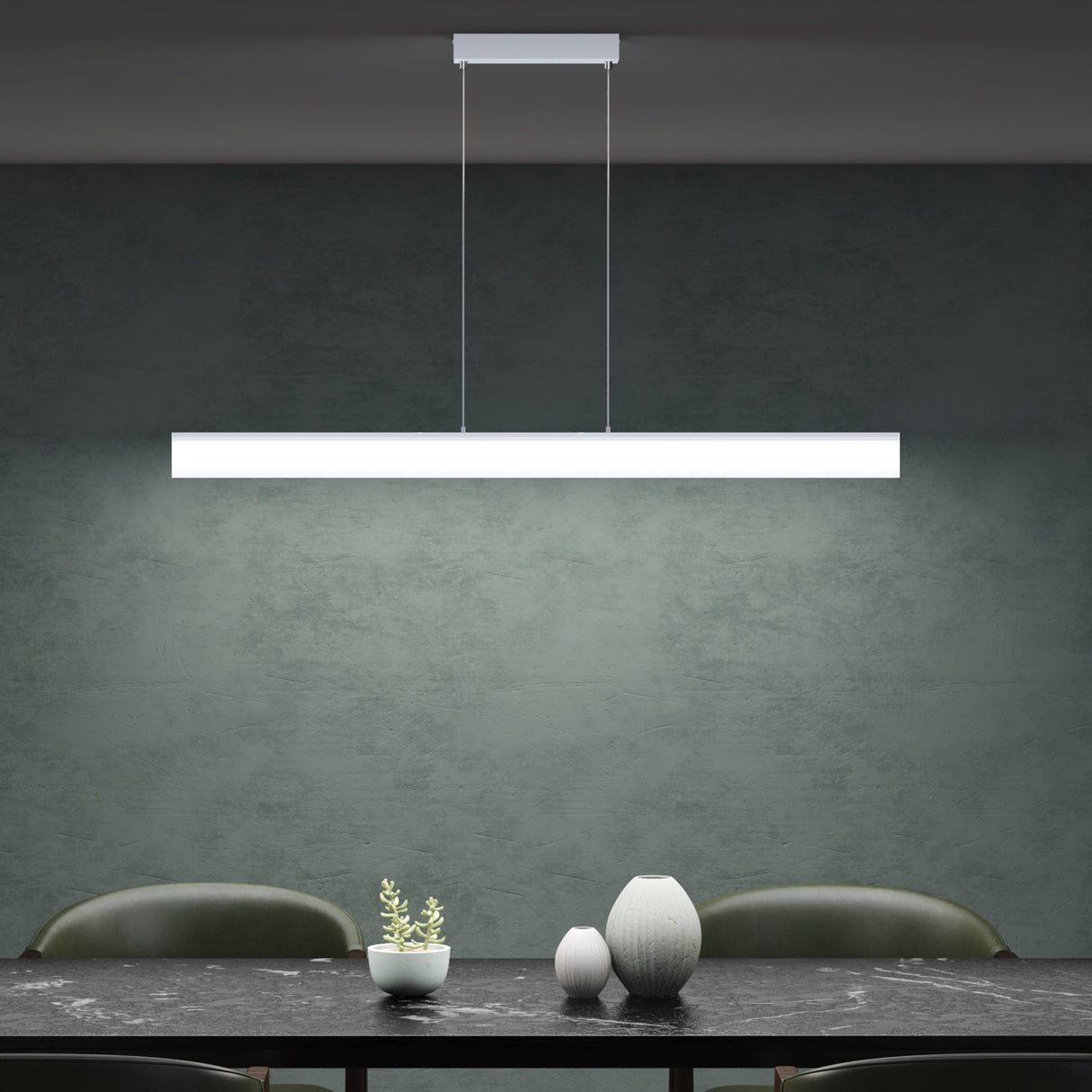 Suspension Glasvilla LED à intensité variable avec télécommande et câble réglable pour salle à manger, salon, chambre à coucher