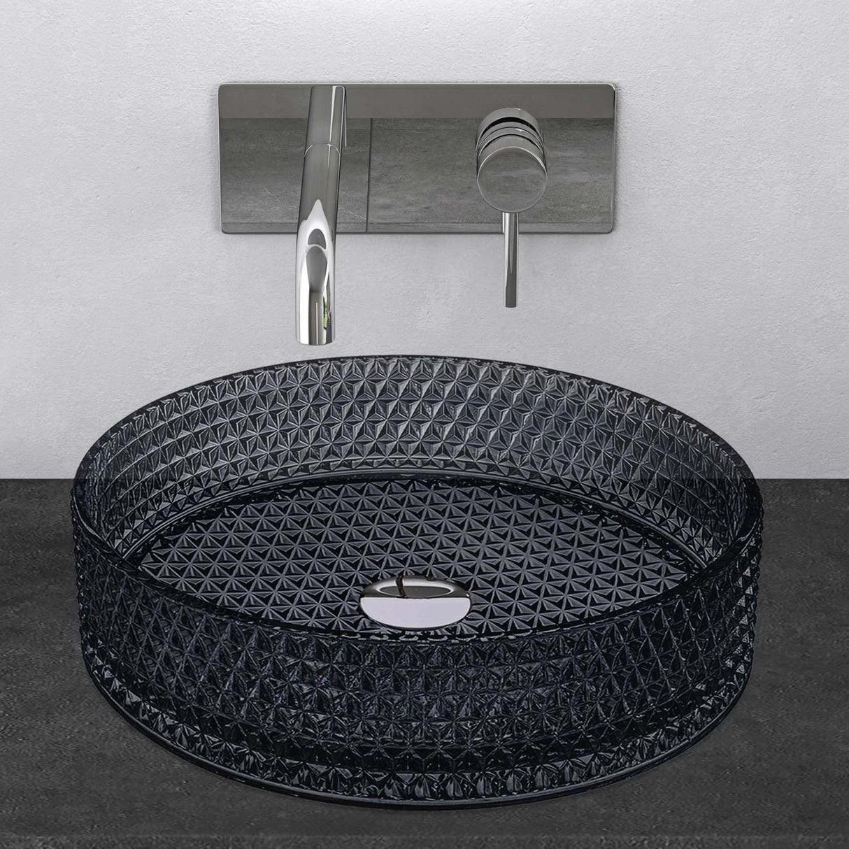 lavabo Glasvilla en verre, vasque à poser, lavabo rond