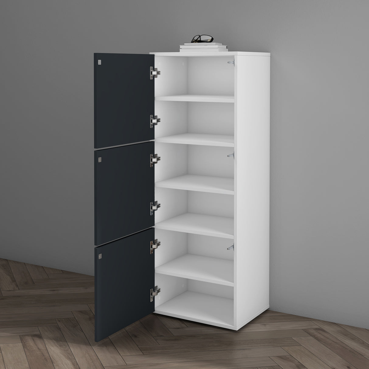 glasvilla Meuble à Chaussures Coffre à Chaussures avec 3 Compartiments LTH 45x36x120 cm Meuble à Chaussures 02