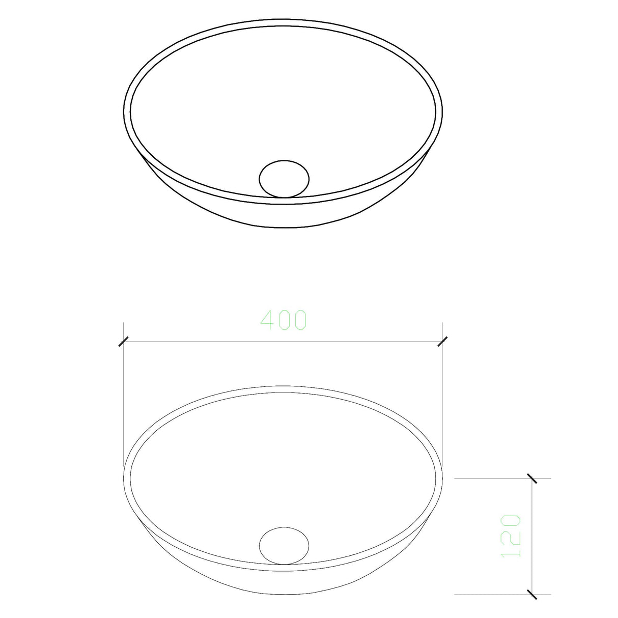 lavabo Glasvilla en verre, vasque à poser, lavabo rond