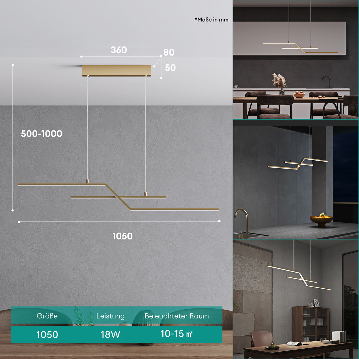 Suspension Glasvilla LED, lampe suspendue réglable avec câble, luminaire suspendu pour salle à manger, salon, chambre à coucher
