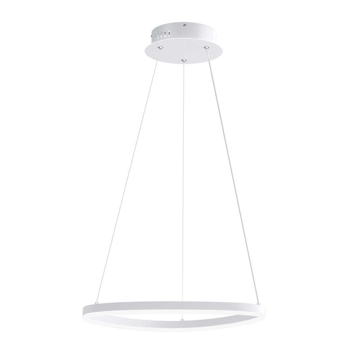 Suspension Glasvilla 50 cm, lampe LED suspendue, design ondulé dynamique, température de couleur réglable 3000K/4000K/6000K, câble 16W, idéale pour salle à manger, salon ou chambre.