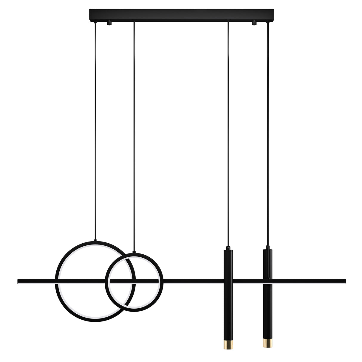 Suspension Glasvilla 100 cm, lampe LED suspendue, design linéaire, 3000K/4000K/6000K, câble réglable, 38W, idéale pour salle à manger, salon ou chambre.