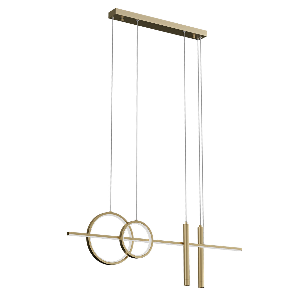 Suspension Glasvilla 100 cm, lampe LED suspendue, design linéaire, 3000K/4000K/6000K, câble réglable, 38W, idéale pour salle à manger, salon ou chambre.