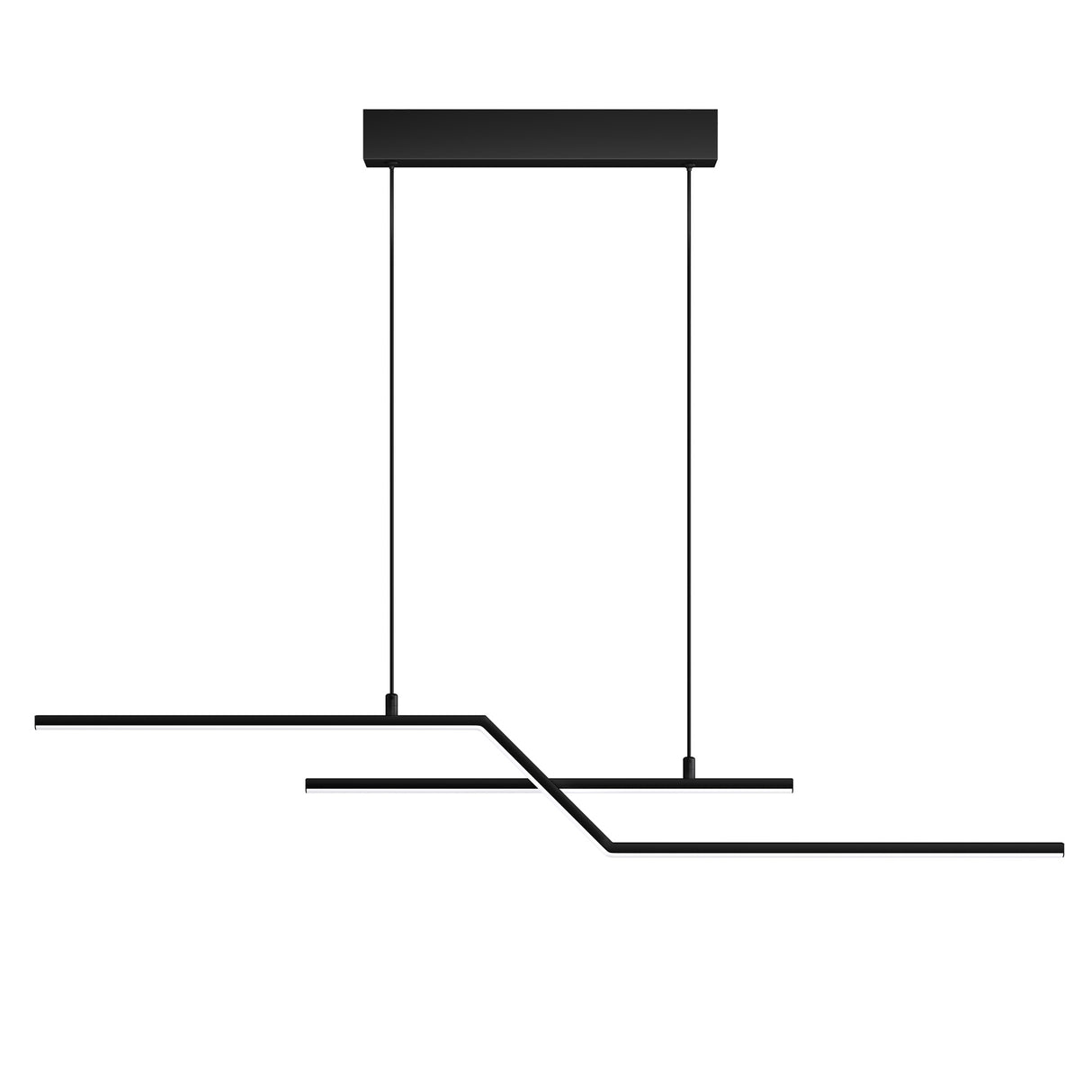 Suspension Glasvilla 105 cm, lampe LED suspendue au design linéaire, 3000K/4000K/6000K, câble réglable, 18 W, idéale pour salle à manger, salon ou chambre.