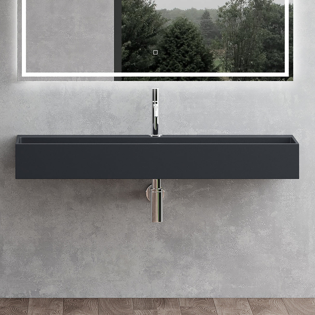 Lavabo Glasvilla Col6028 – Mineralguss con orificio para grifo, diseño y funcionalidad superior