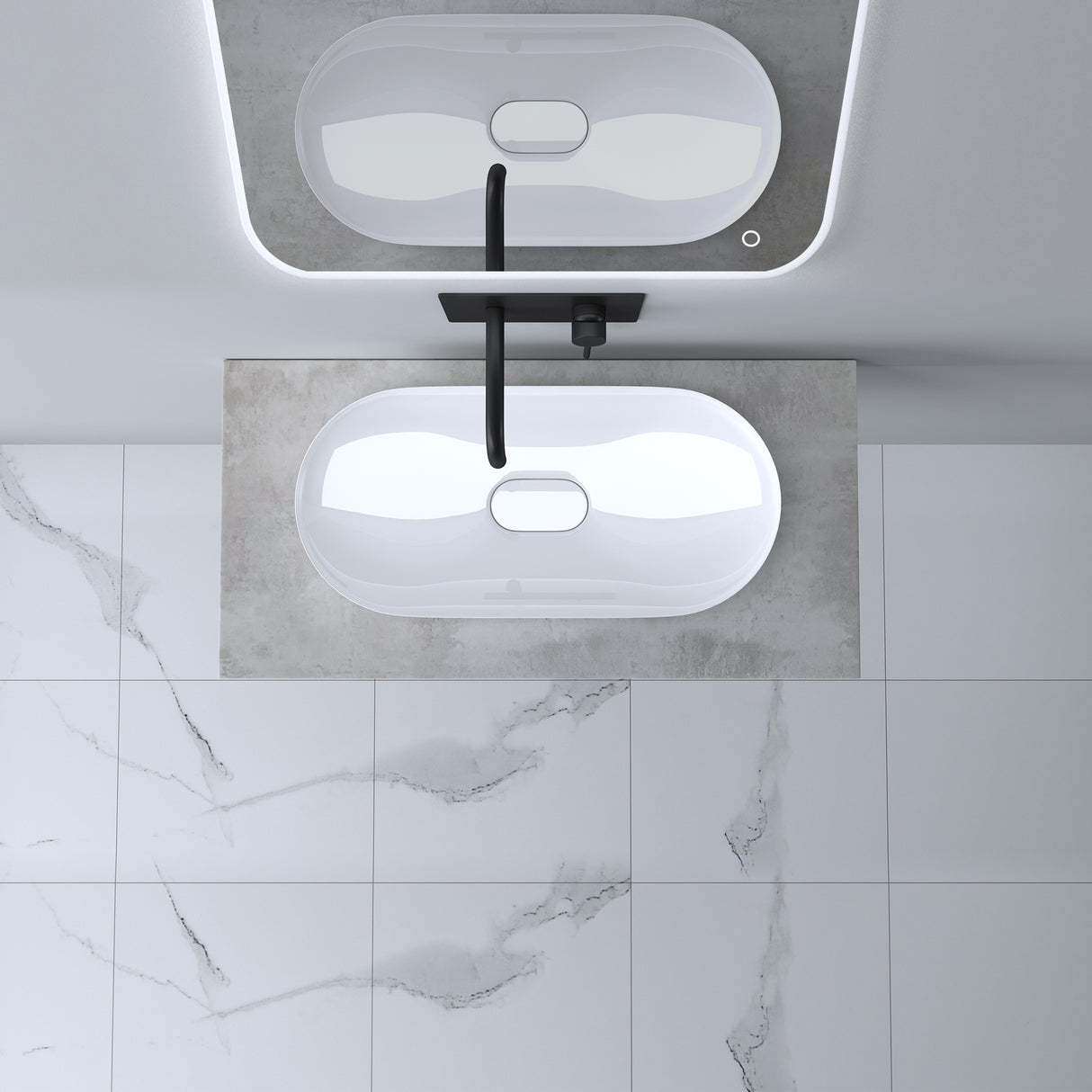 glasvilla Plan de Travail pour Lavabo avec 2 Supports de Console en Acier Inoxydable Support de Lavabo Panneau en Bois