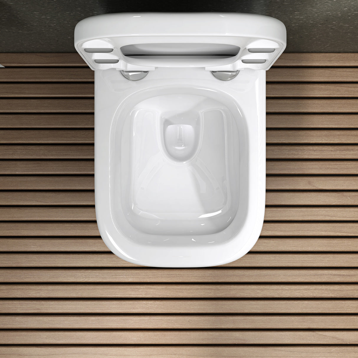 Glasvilla Design – Inodoro suspendido sin reborde en cerámica blanca con asiento Soft-Close