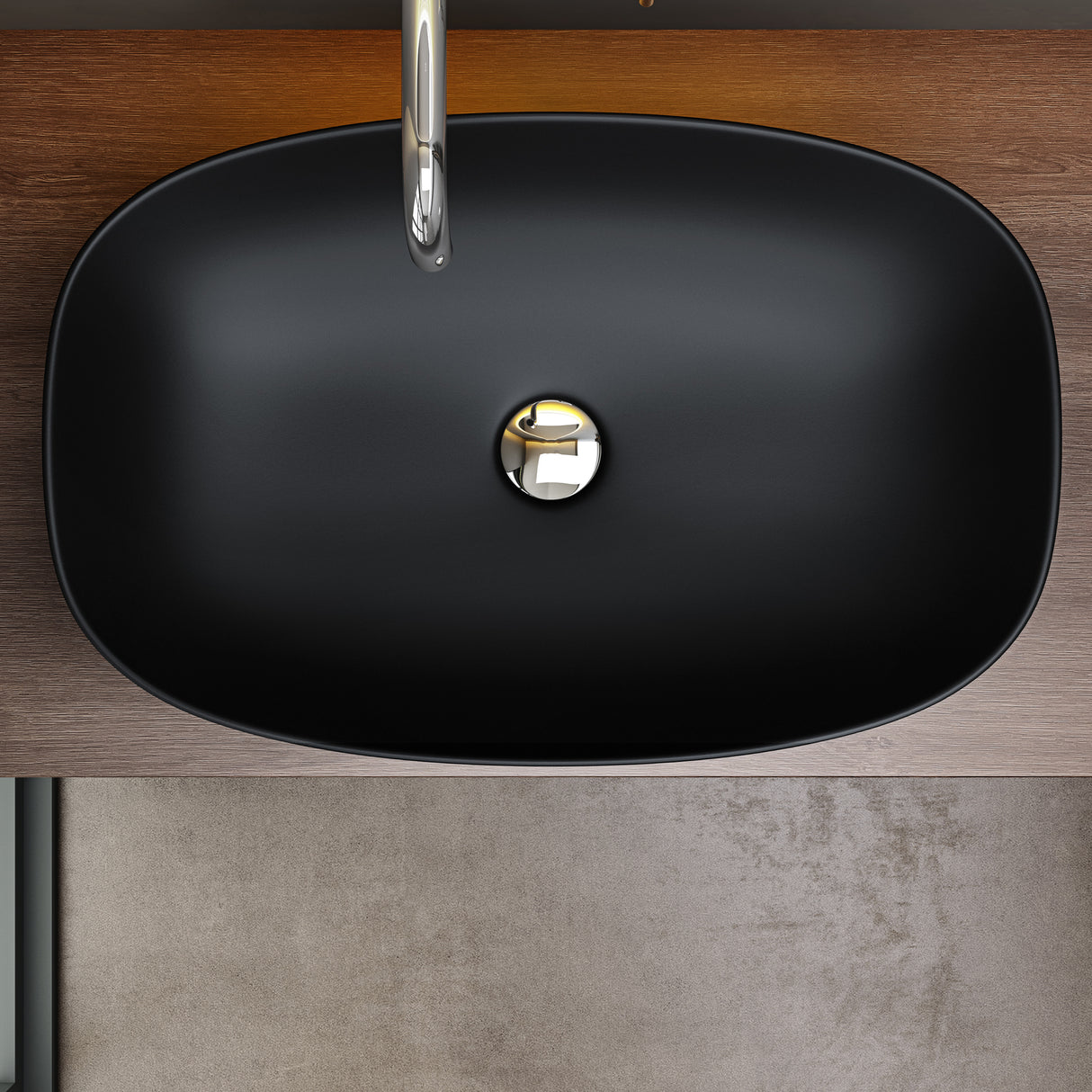 glasvilla Aufsatzwaschbecken Waschschale Waschbecken aus Keramik mit Nano-Beschichtung/Lotus-Effekt Brüssel104