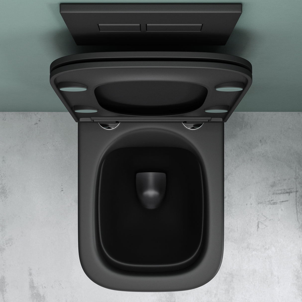 glasvilla Spülrandlos Wand WC negro Hänge WC + asiento de WC (con Softclose) A112 NUEVO!!!