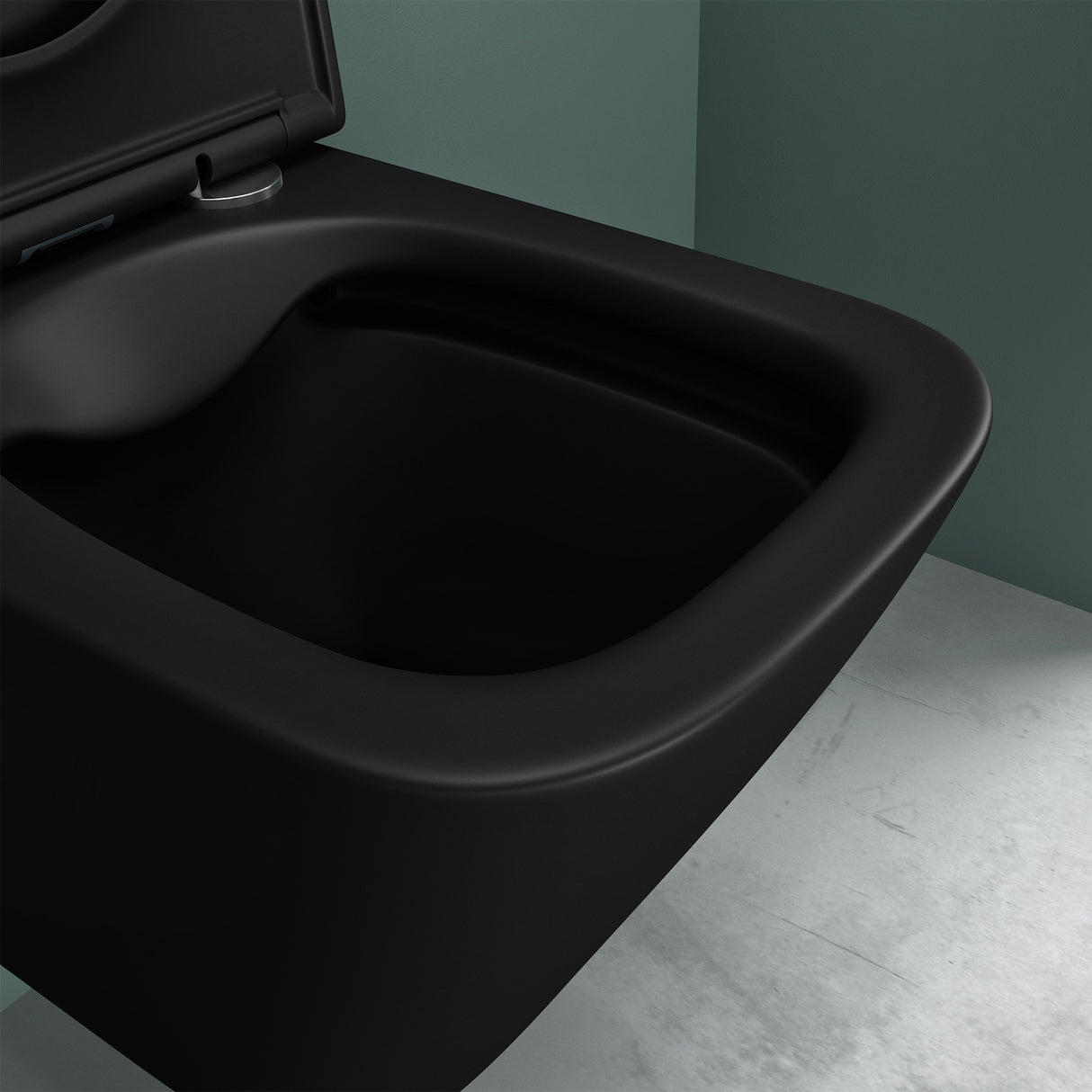 glasvilla Spülrandlos Wand WC negro Hänge WC + asiento de WC (con Softclose) A112 NUEVO!!!