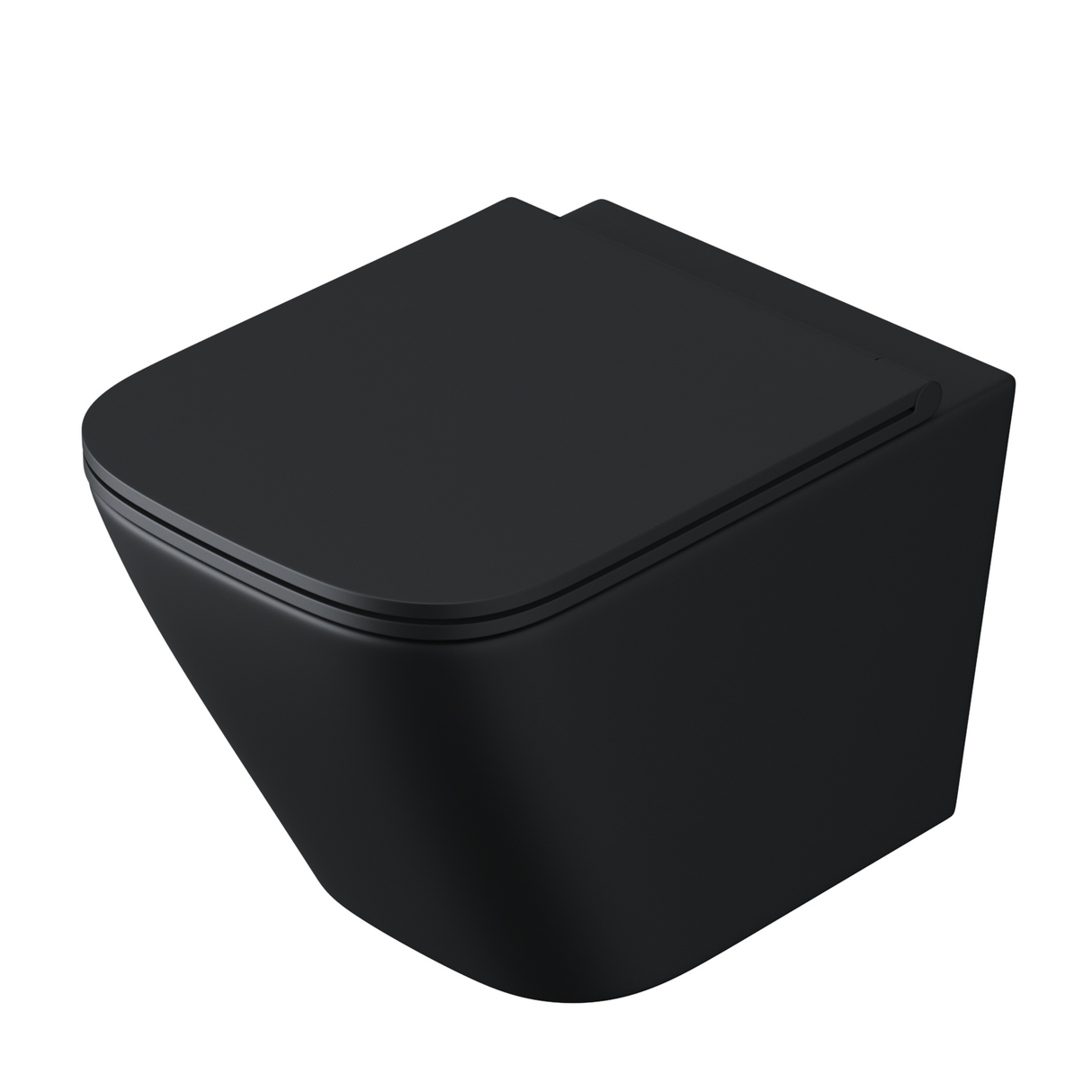 glasvilla Spülrandlos Wand WC negro Hänge WC + asiento de WC (con Softclose) A112 NUEVO!!!