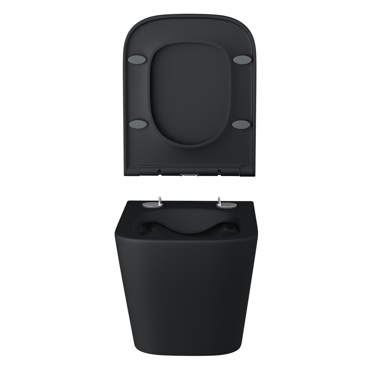 glasvilla Spülrandlos Wand WC negro Hänge WC + asiento de WC (con Softclose) A112 NUEVO!!!