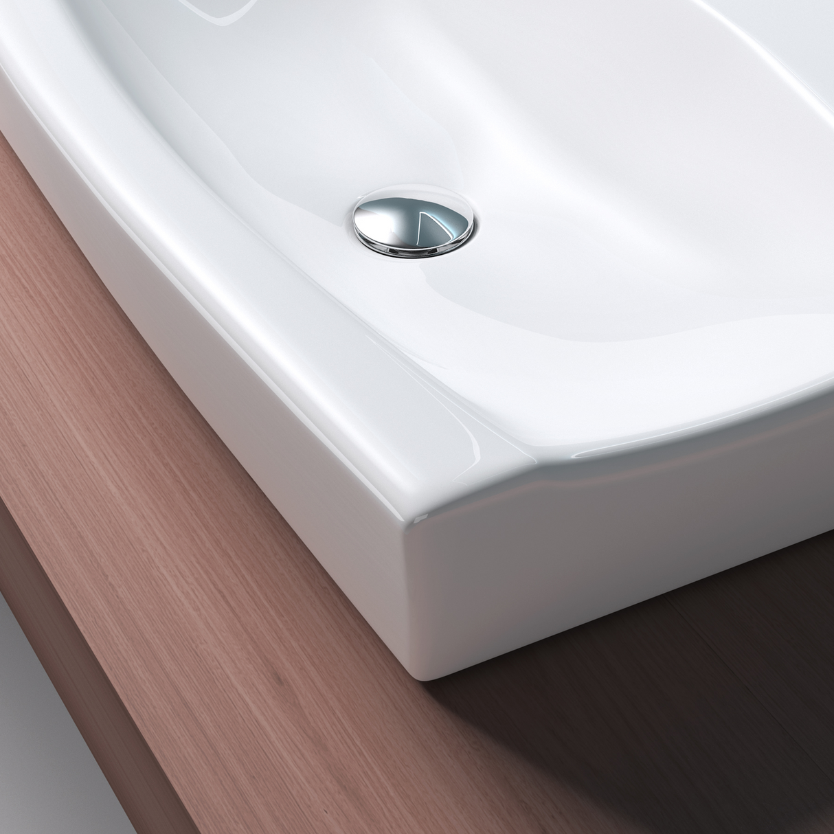 Vasque à poser Glasvilla, modèle Brussels 152B blanc, en céramique avec nano-revêtement