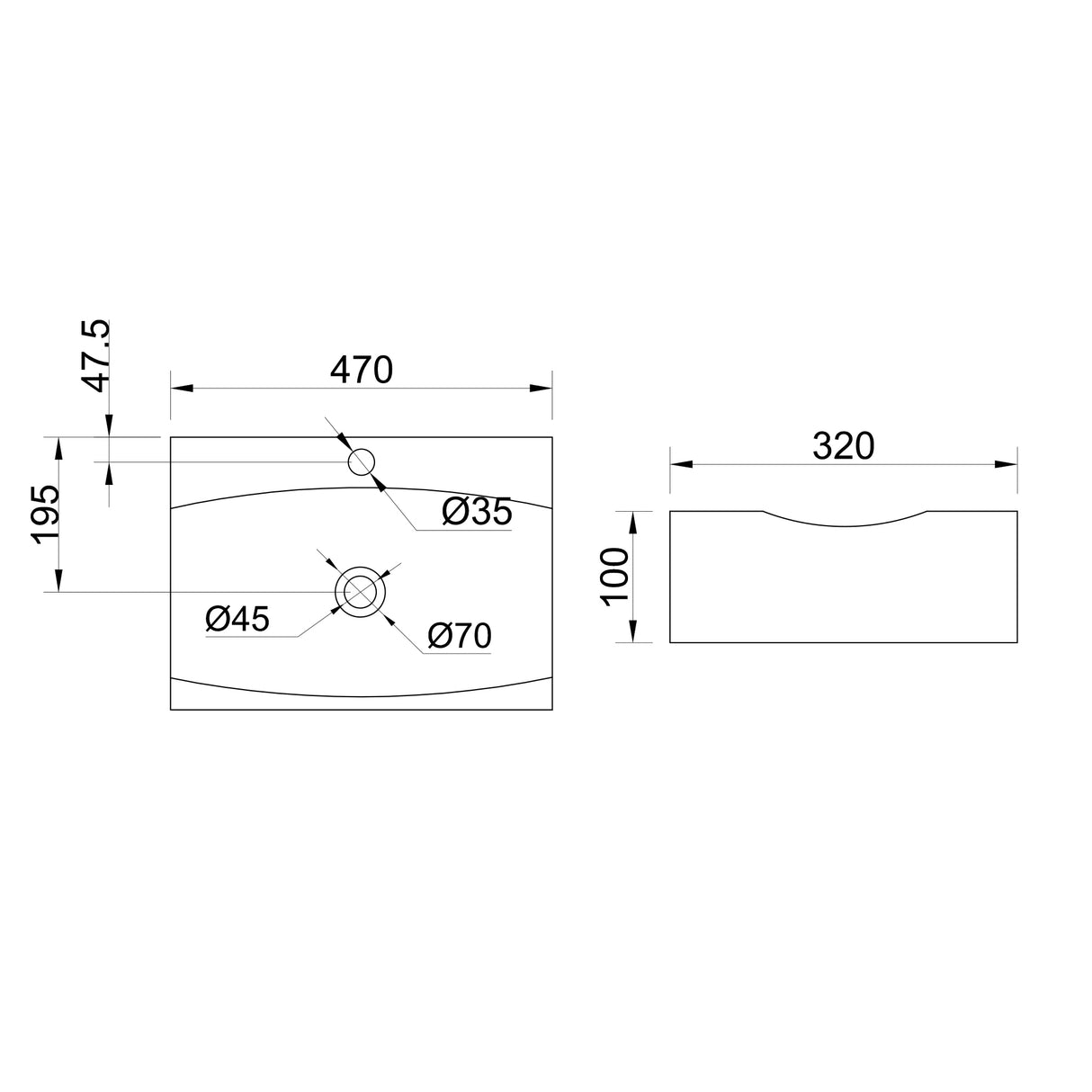 Vasque à poser Glasvilla, modèle Brussels 152B blanc, en céramique avec nano-revêtement