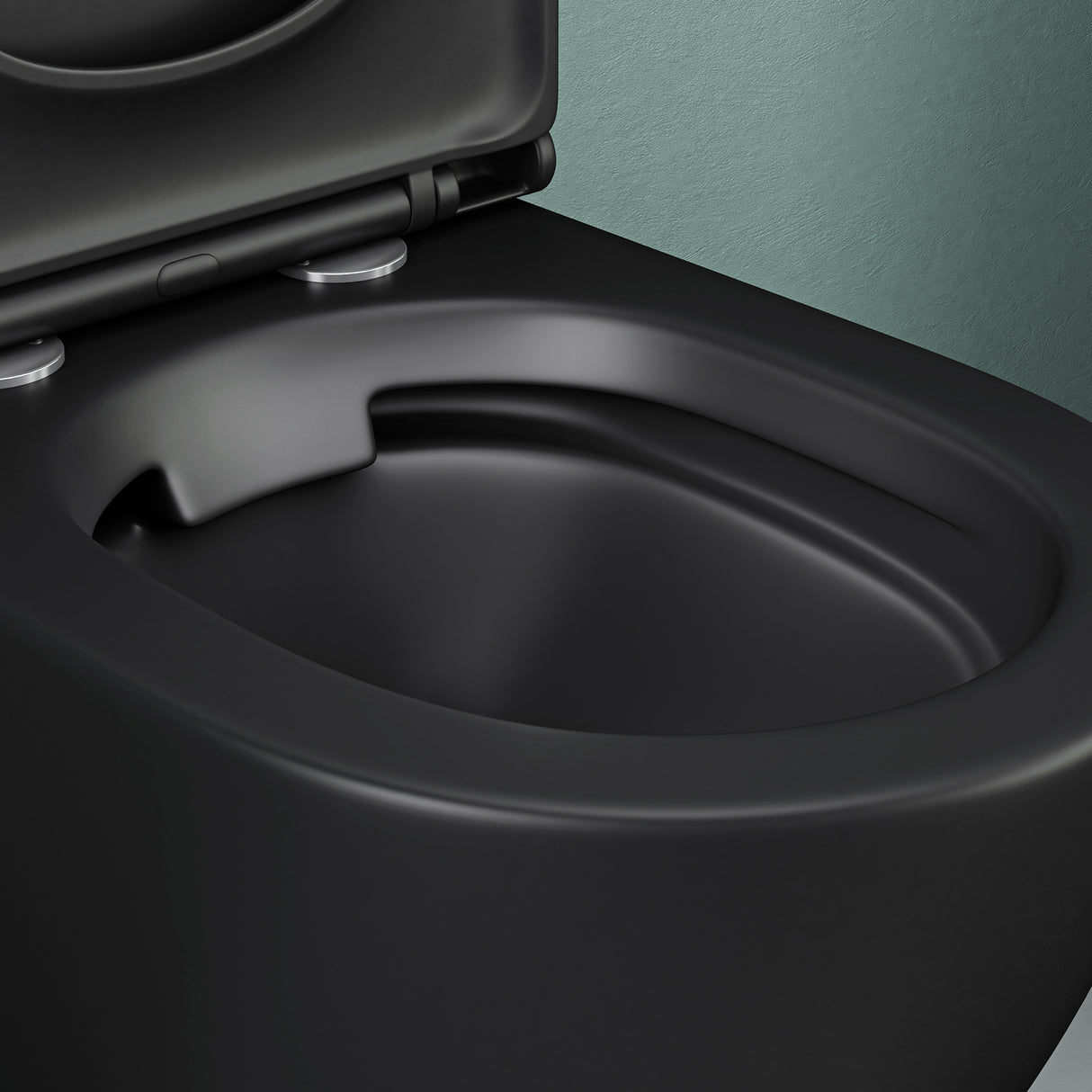 glasvilla Wand WC spülrandlos Schwarz Hänge WC spülrandlos Toilette WC mit Sitz Softclose Aachen179