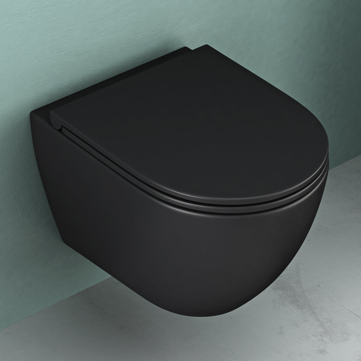 inodoro suspendido glasvilla sin borde negro inodoro suspendido sin borde inodoro con asiento Softclose
