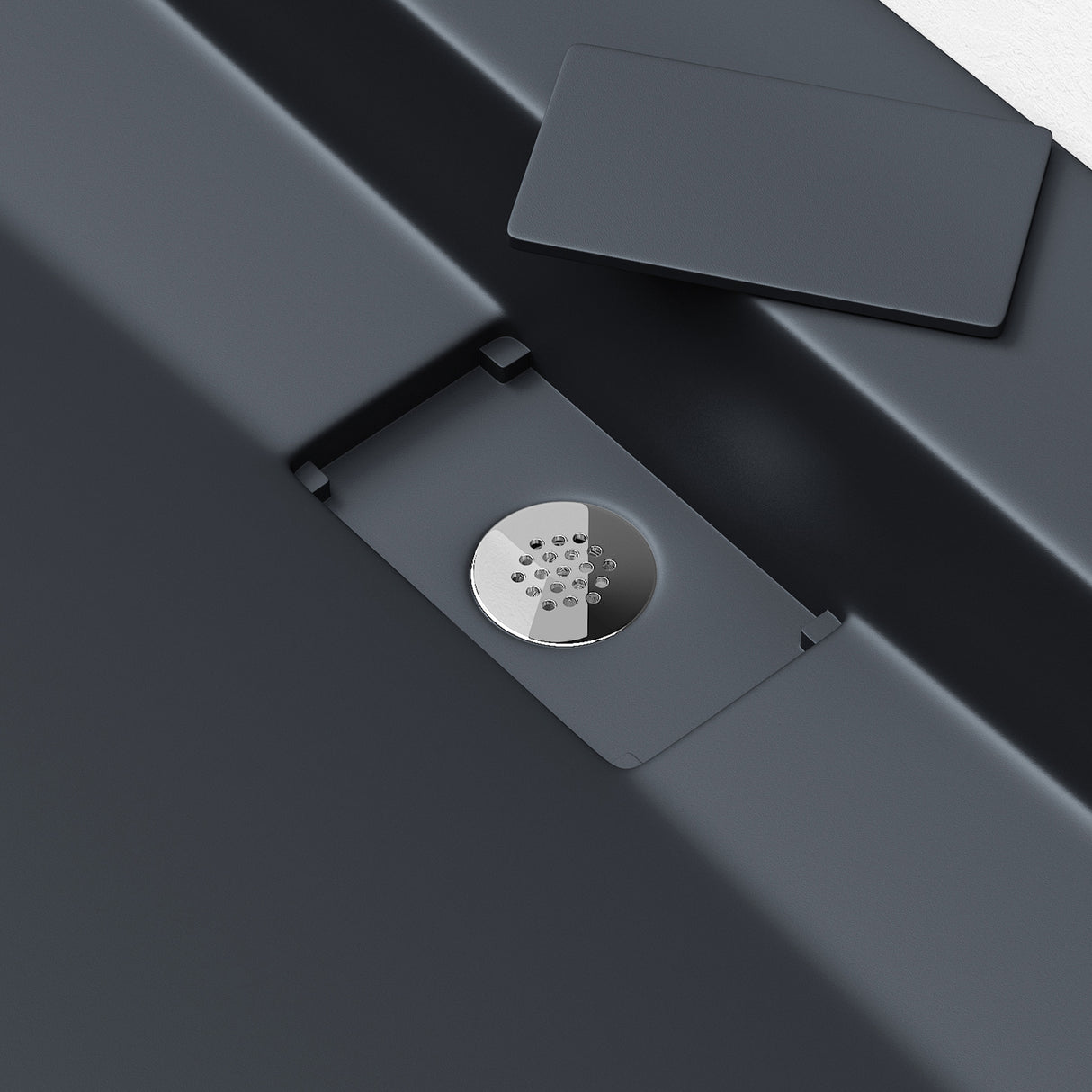 lavabo Glasvilla, lavabo à poser, lavabo suspendu, meuble vasque suspendu avec bonde, en fonte minérale, zone de vasque rectangulaire col19