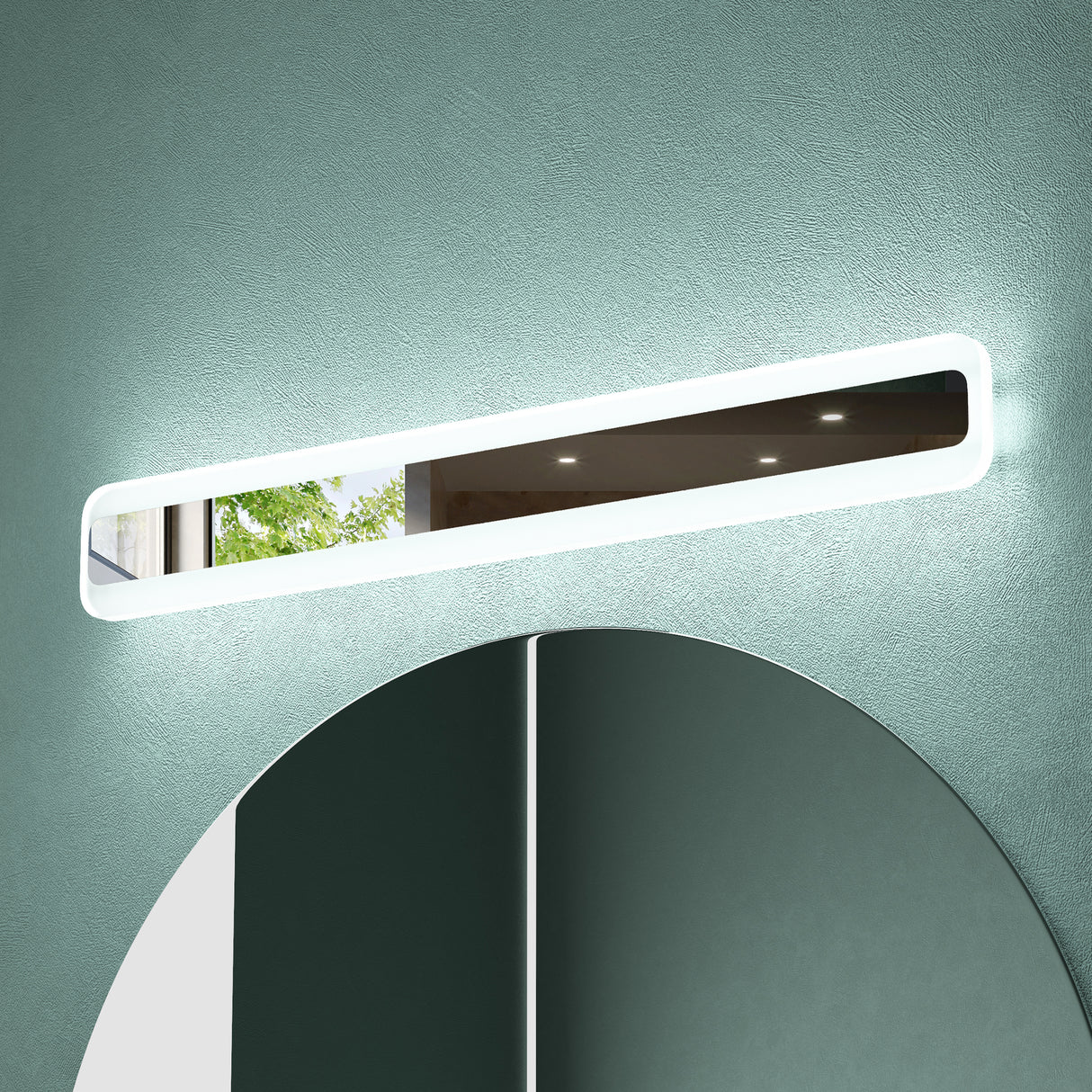 glasvilla Lampe de Salle de Bain LED pour Miroir | Lampe Miroir à Intensité Variable 3 Couleurs 3000K-6000K | Lampe de Maquillage 14W LumaRay