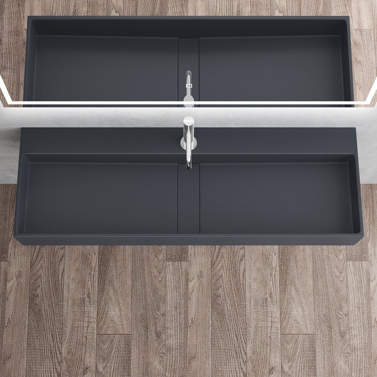 Lavabo Glasvilla Col6028 – Mineralguss con orificio para grifo, diseño y funcionalidad superior