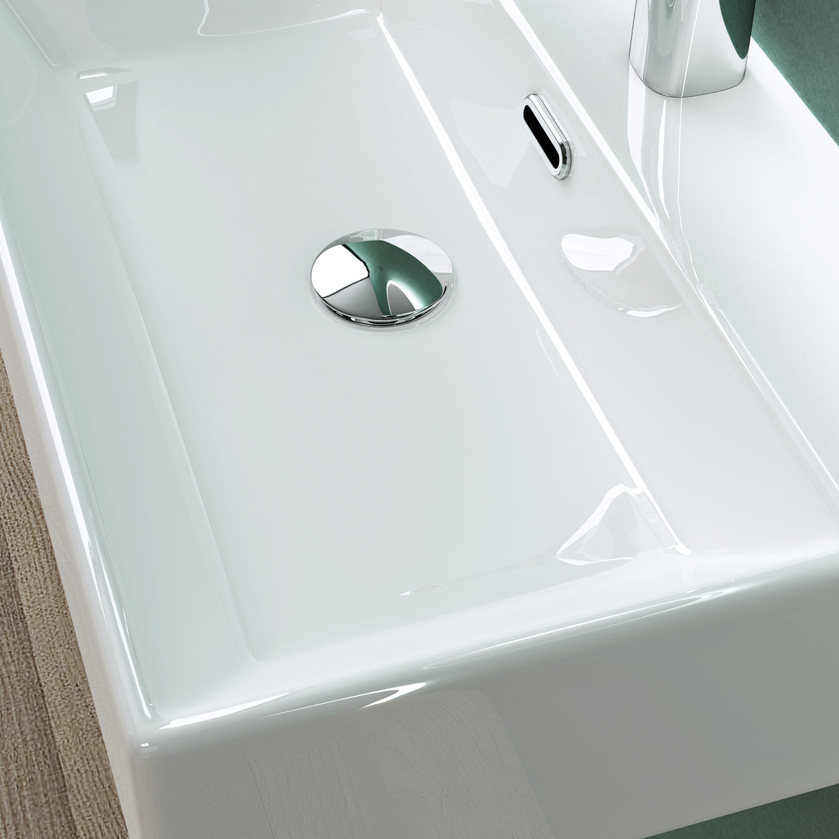 Vasque à poser en céramique Glasvilla, vasque murale, meuble sous-vasque avec revêtement nano Brussels206