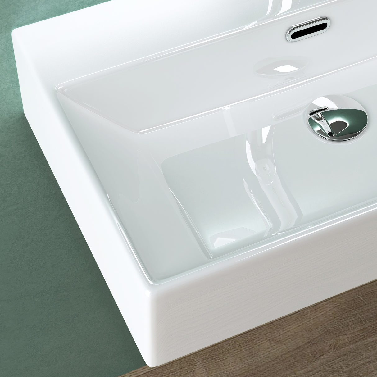 Vasque à poser en céramique Glasvilla, vasque murale, meuble sous-vasque avec revêtement nano Brussels206