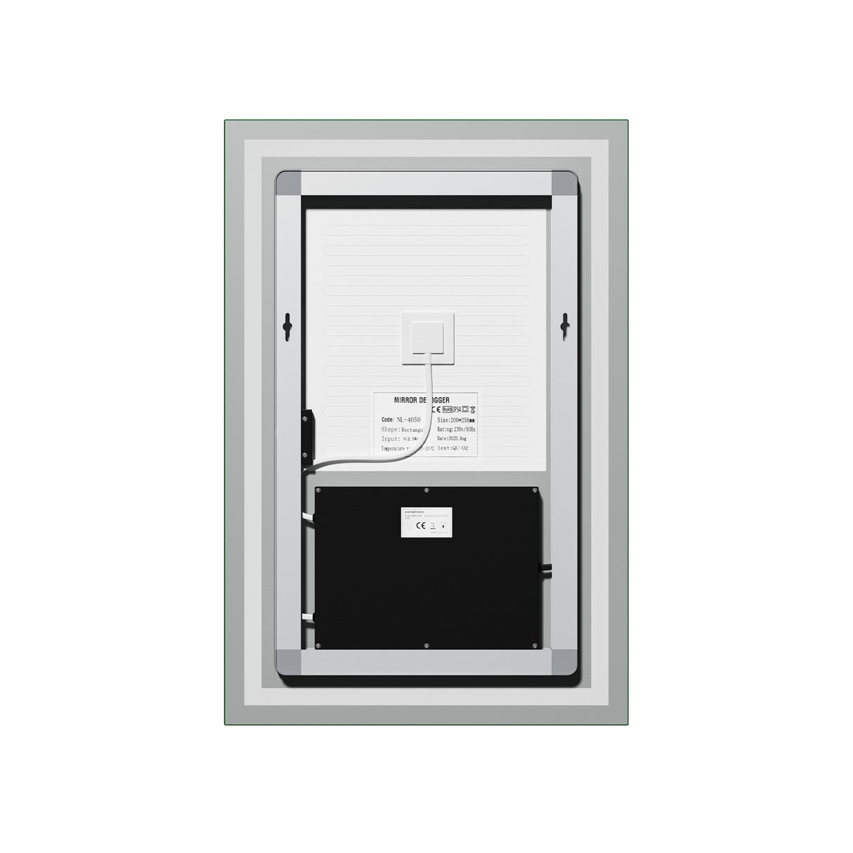 glasvilla Specchio da Bagno Appeso Specchio LED da Parete per Il Trucco Specchio da Bagno a LED con Interruttore Touch Anti-Appannamento Spiegel-02