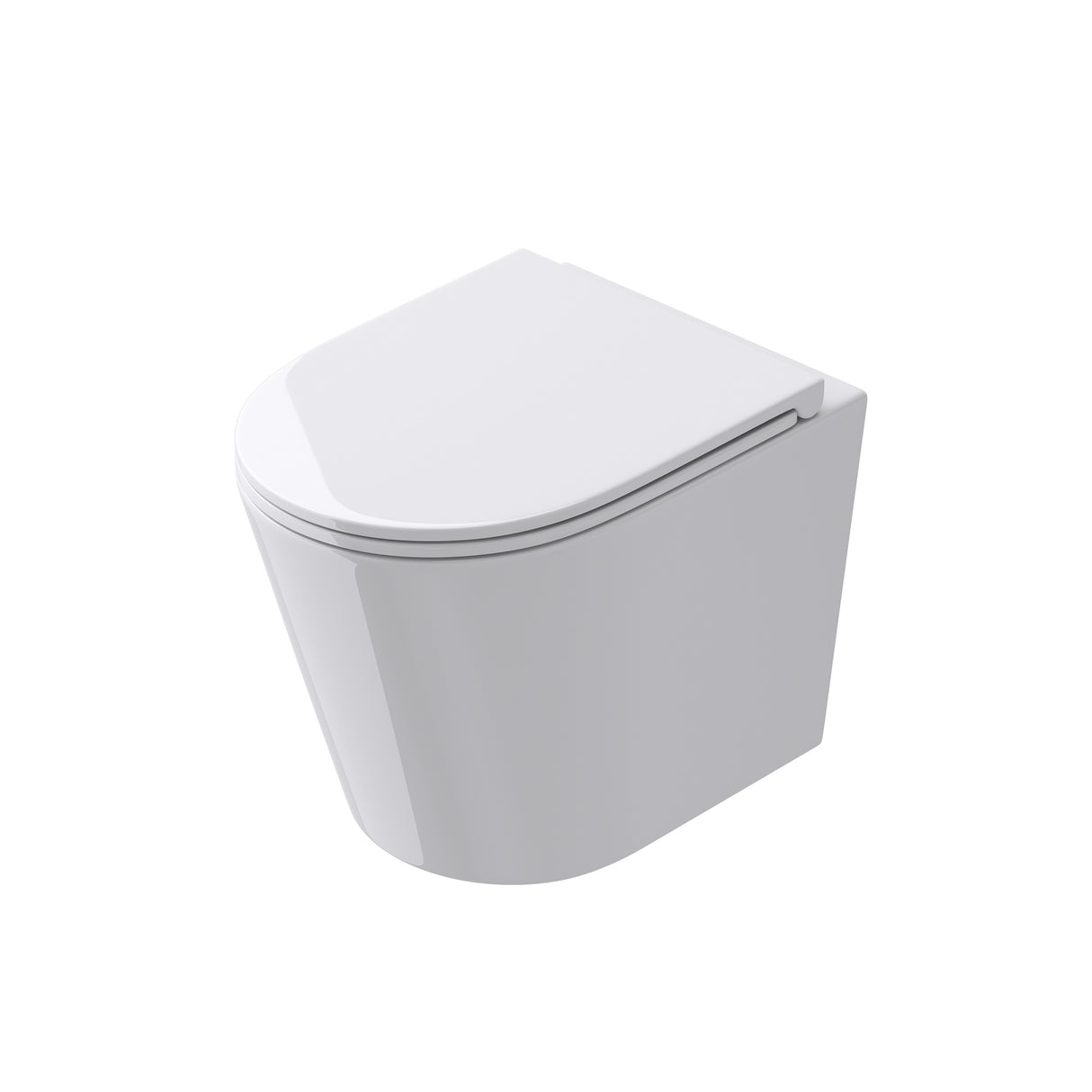 glasvilla Sanitari Bagno Sospeso in Ceramica, WC Sospeso senza Brida con Chiusura di Soft Close Aachen108