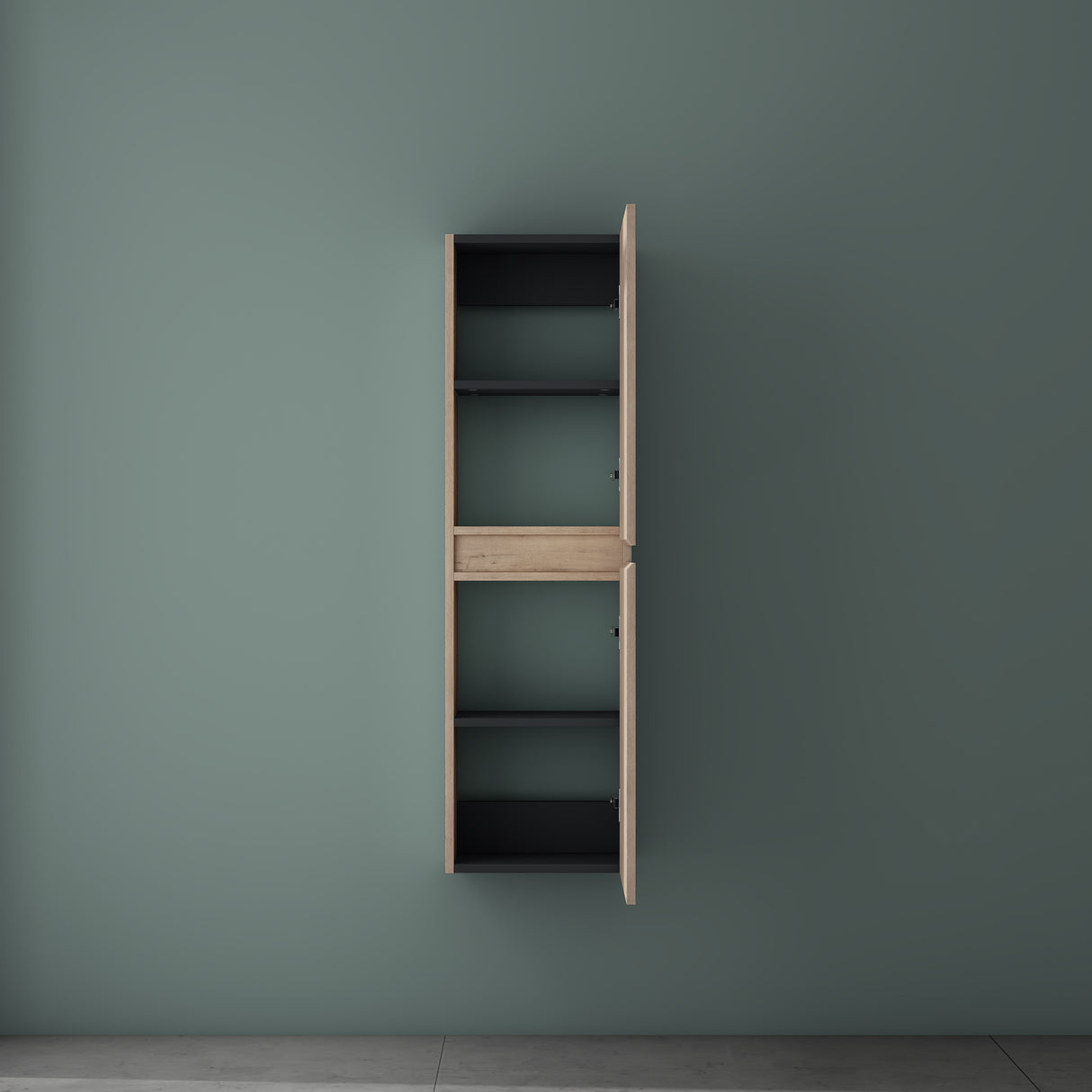 glasvilla Armadio Colonna Bagno con 2 Ante e 4 Vani, Mobile Bagno Alto Multiuso 35x20x120cm Mobiletto da Bagno Verona