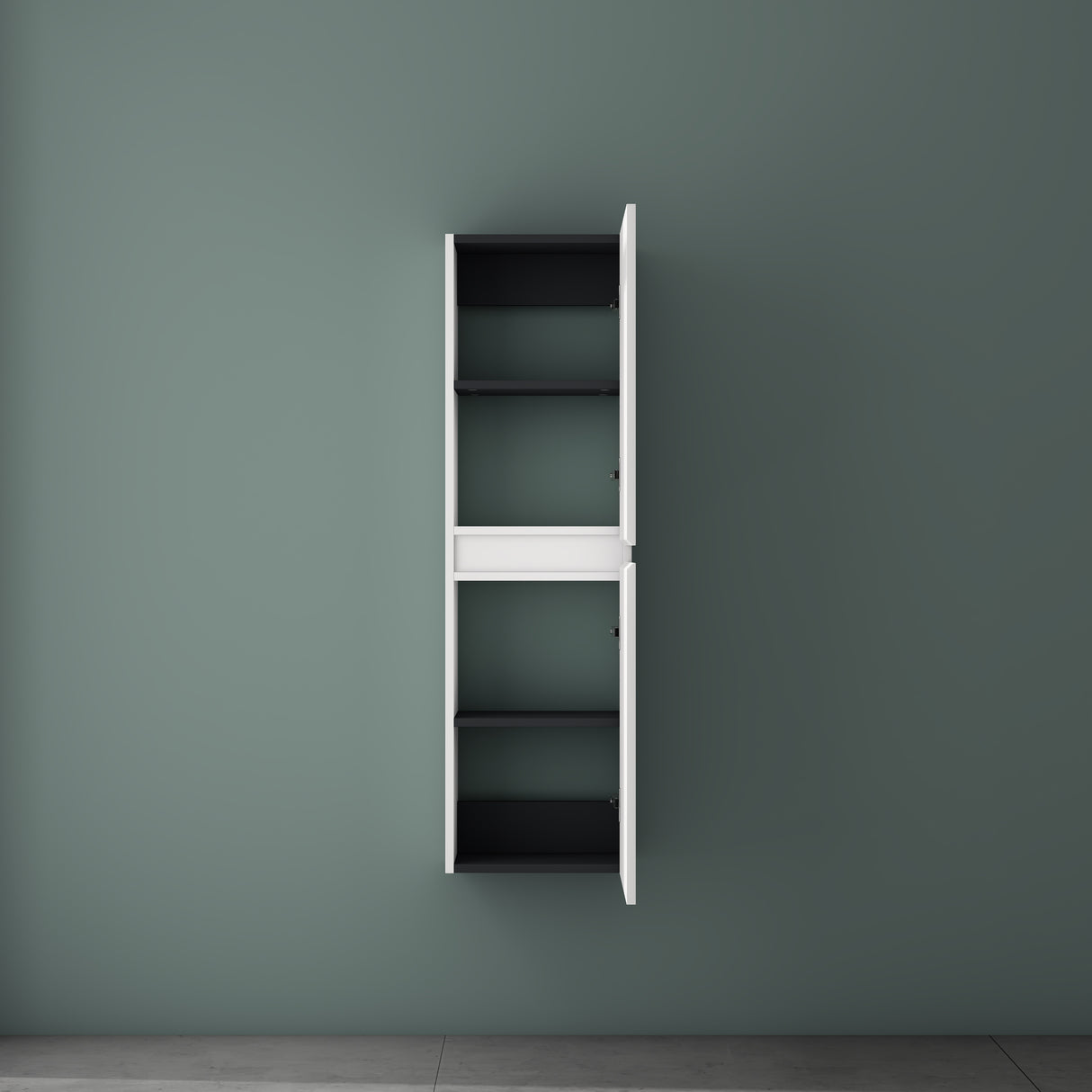 glasvilla Armadio Colonna Bagno con 2 Ante e 4 Vani, Mobile Bagno Alto Multiuso 35x20x120cm Mobiletto da Bagno Verona