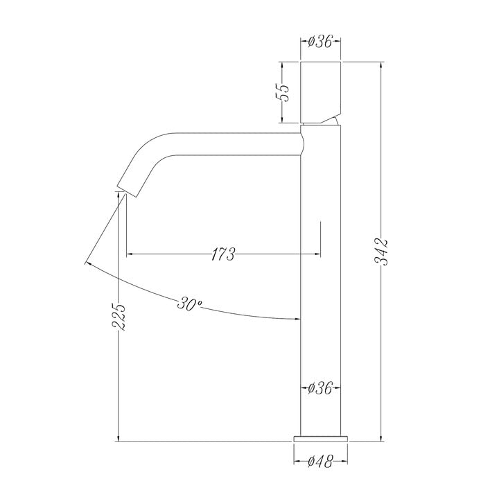 Robinetterie Glasvilla, robinet de salle de bain, robinet d'évier, installations de salle de bain, mitigeur monocommande WAO-7701