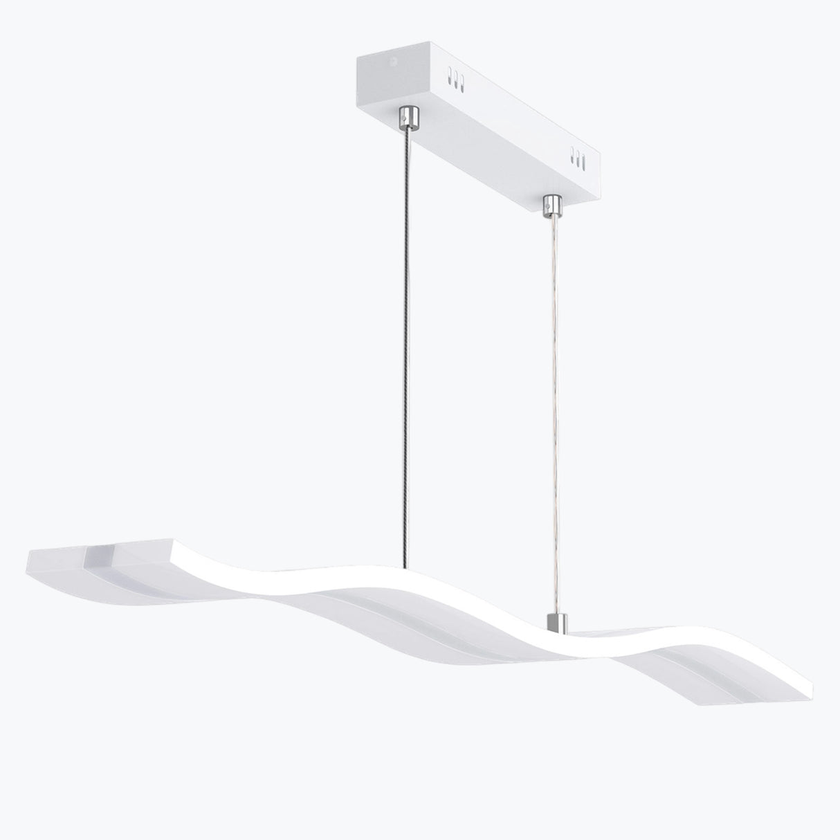 glasvilla Lampadario a Sospensione 36W, 97CM, Lampada da Soffitto a Sospensione Dimmerabile con Telecomando 3000K/4000K/6000K e Cavo Regolabile per Camera da Letto e Soggiorno
