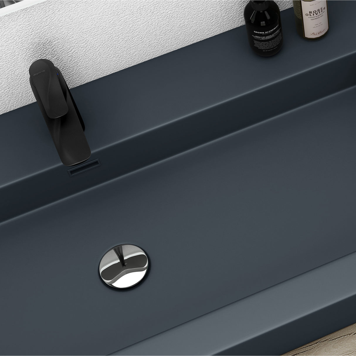 Lavabo Glasvilla Col18, lavabo suspendu, lavabo à poser, en fonte minérale, 1 trou de robinetterie, rectangulaire