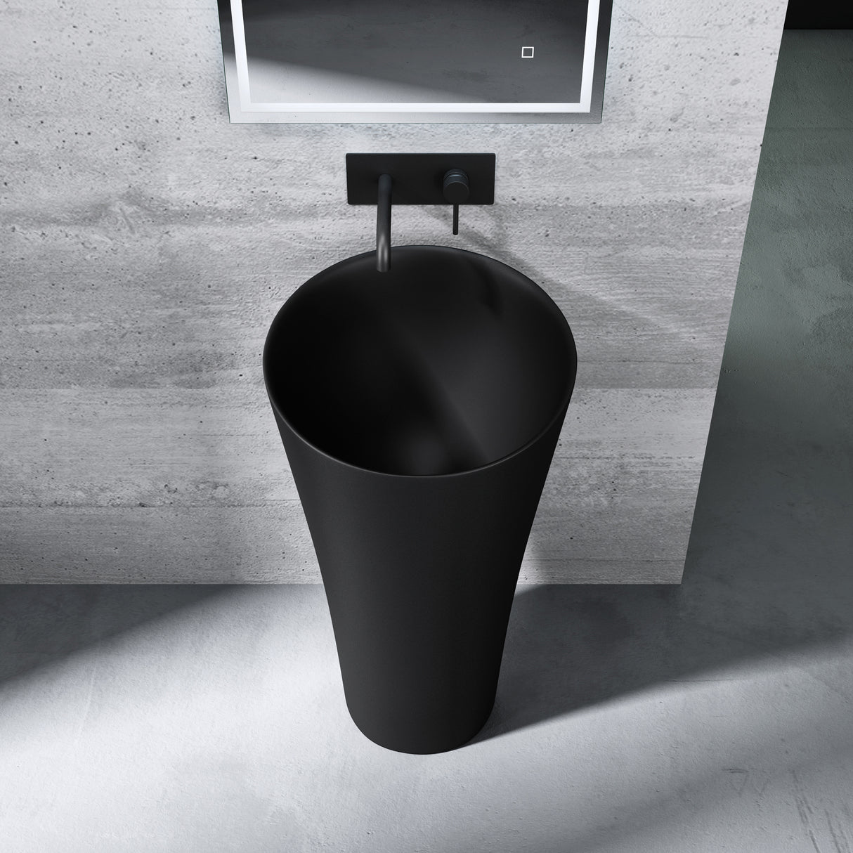 glasvilla lavabo lavabo de pie de mineral columna de lavabo columna Colossum33