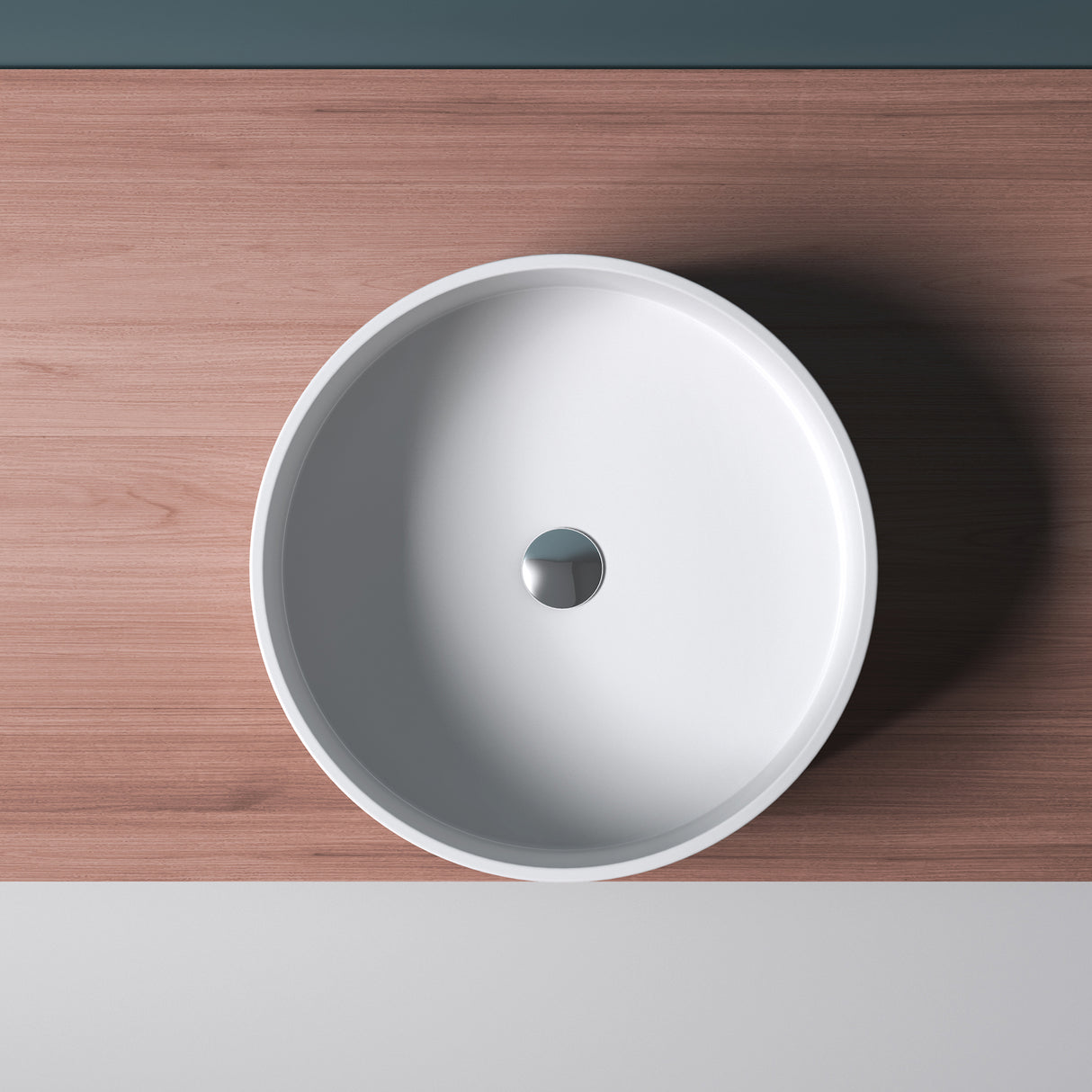 Vasque ronde Glasvilla 40x40x15cm Col804 à poser, sans trou de robinetterie ni trop-plein