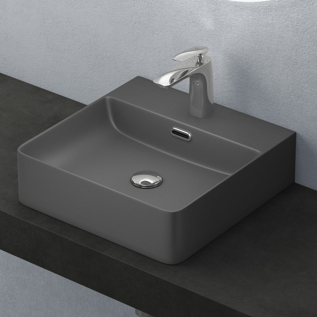 glasvilla Lavabo Lavabo de Encimera Meissen201 Mueble de Baño de Cerámica con Recubrimiento Nano