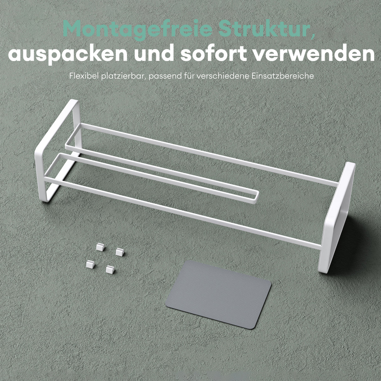 glasvilla Toilettenpapierhalter stehend mit Ablage Klorollenhalter Klopapierhalter freistehend WC Rollenhalter Toilettenständer 16x12x52cm Reglo-04