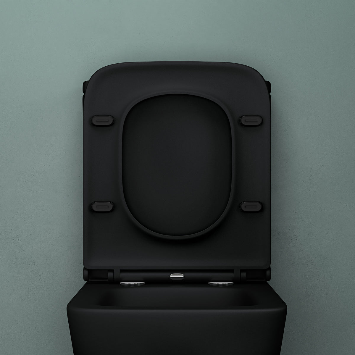 glasvilla Stand WC mit Spülkasten spülrandloses-WC bodenstehende-Toilette aus Keramik, weiß/matt schwarz 36x63x82cm, mit Absenkautomatik inkl. Spülkasten, Stand112T