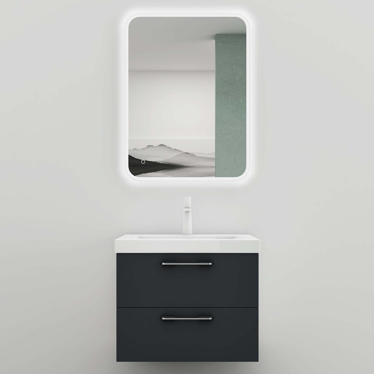 glasvilla Meuble de Salle de Bain 2 Pièces Lavabo et Meuble Bas Prêts à Monter Bavaria