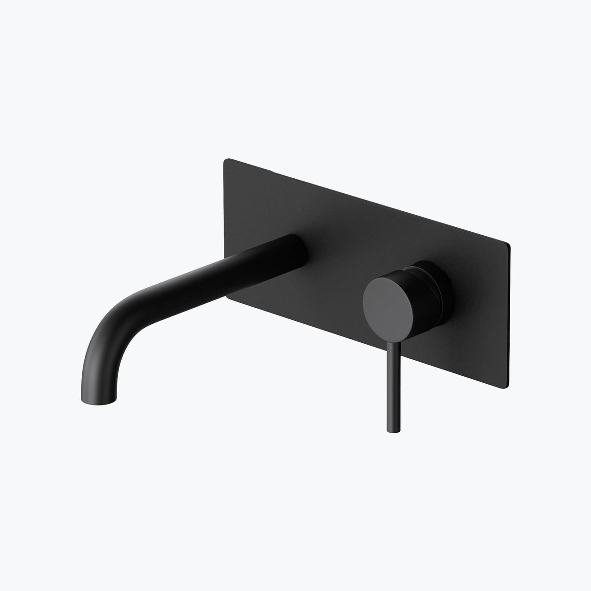 Robinet mural Glasvilla, élégant robinet chromé pour lavabo, corps de montage inclus