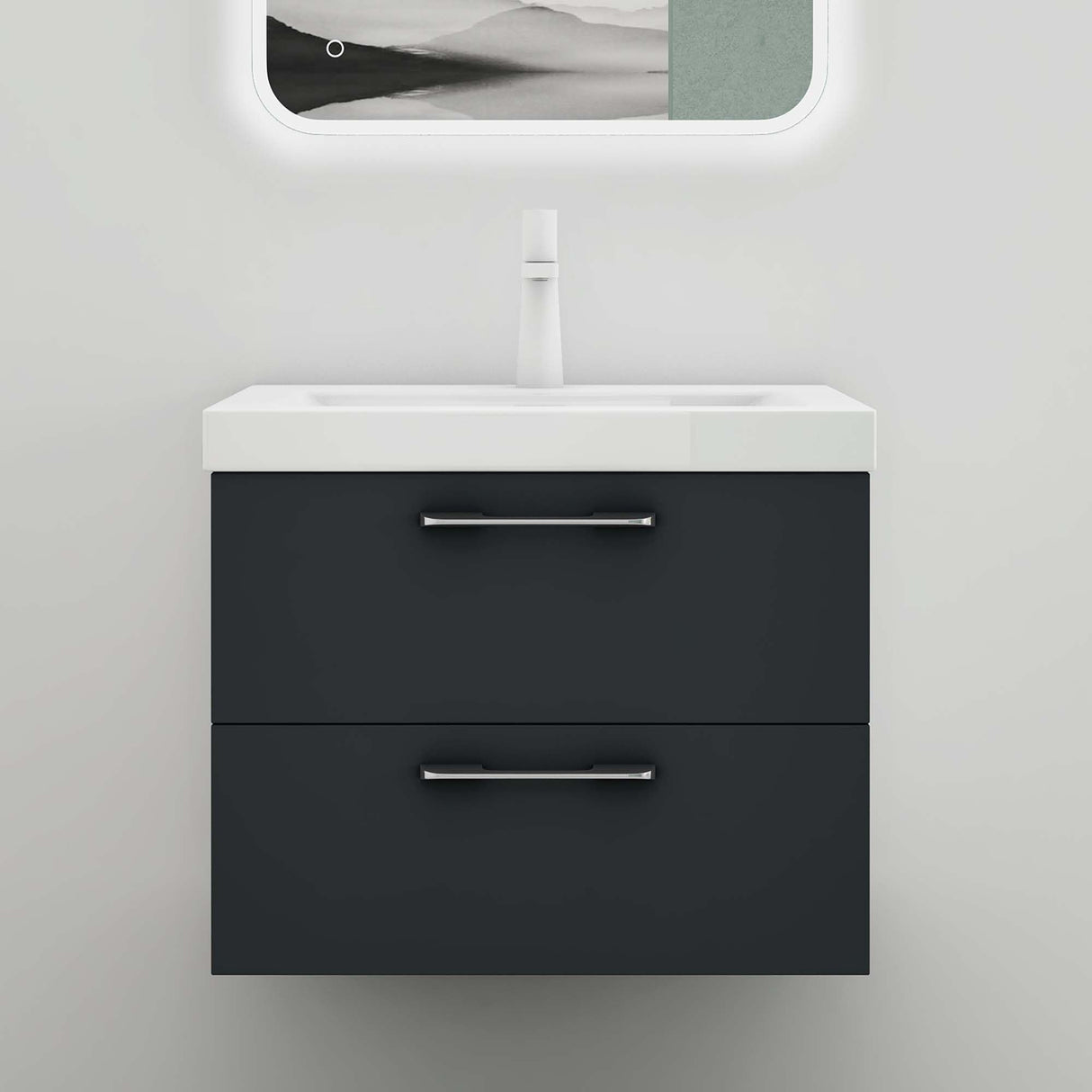 glasvilla Meuble de Salle de Bain 2 Pièces Lavabo et Meuble Bas Prêts à Monter Bavaria