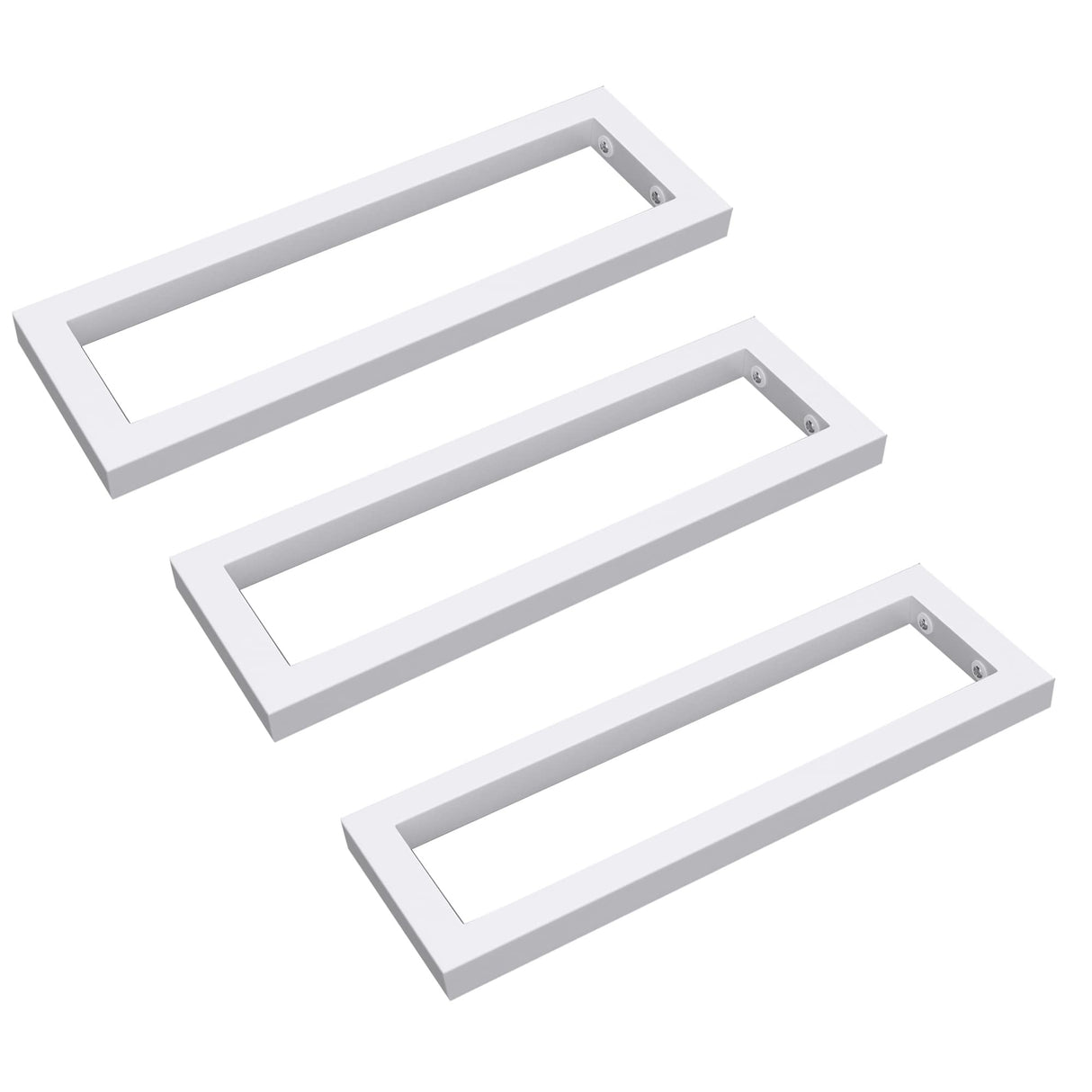 Console murale design Glasvilla en acier inoxydable, support de lavabo 3 pièces WH01