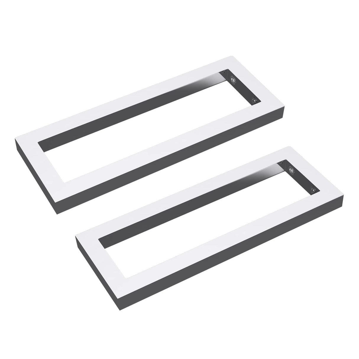 glasvilla Diseño Consola de Pared de Acero Inoxidable Soporte para Lavabo 2 Piezas WH01