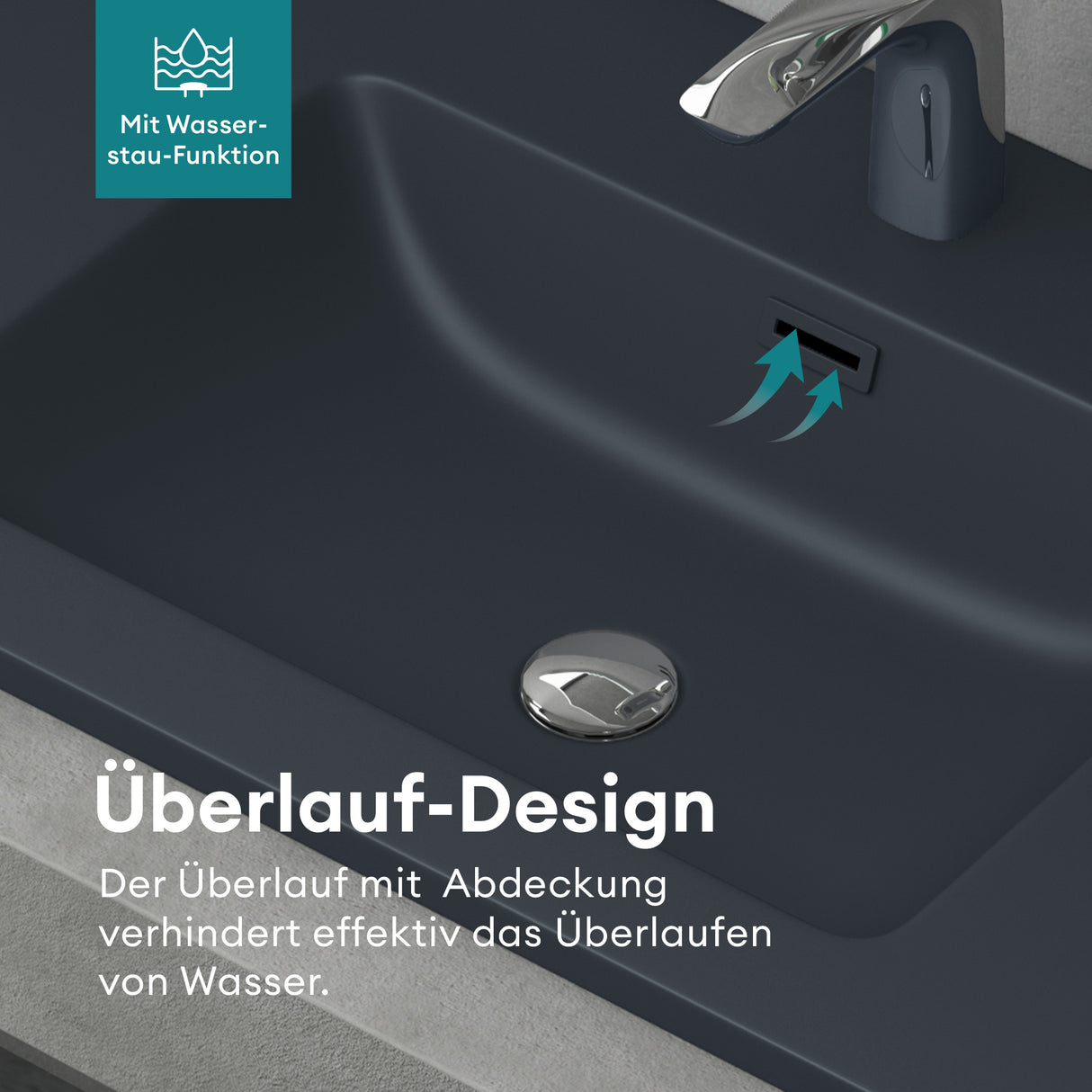 lavabo Glasvilla, lavabo encastré, meuble vasque, lavabo encastré en fonte minérale Col02