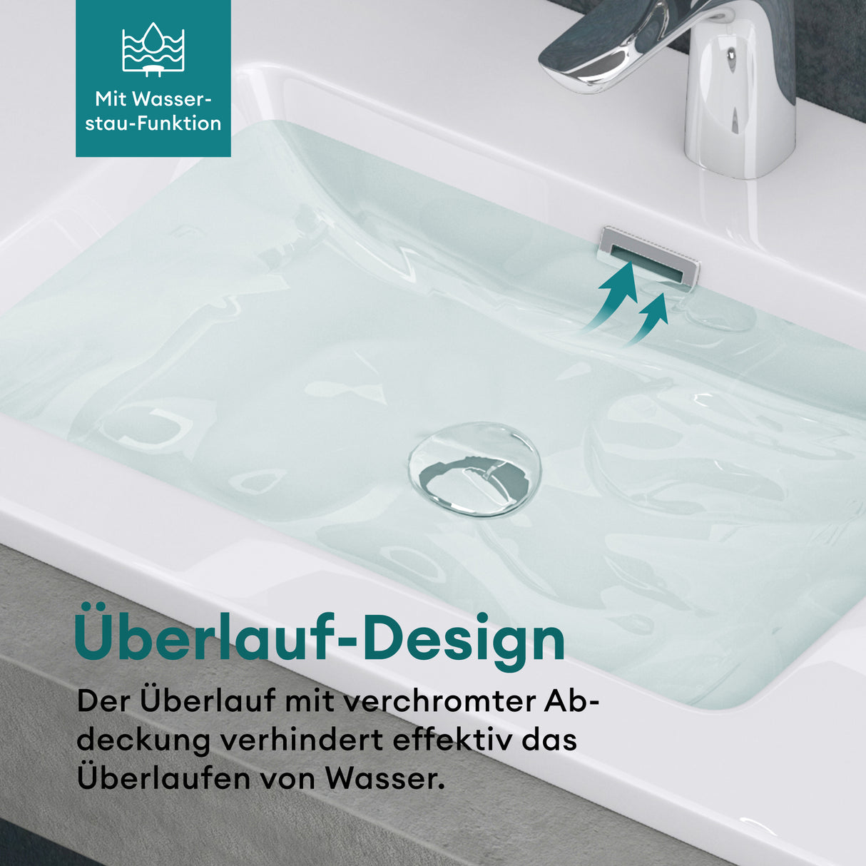 lavabo Glasvilla, lavabo encastré, meuble vasque, lavabo encastré en fonte minérale Col02