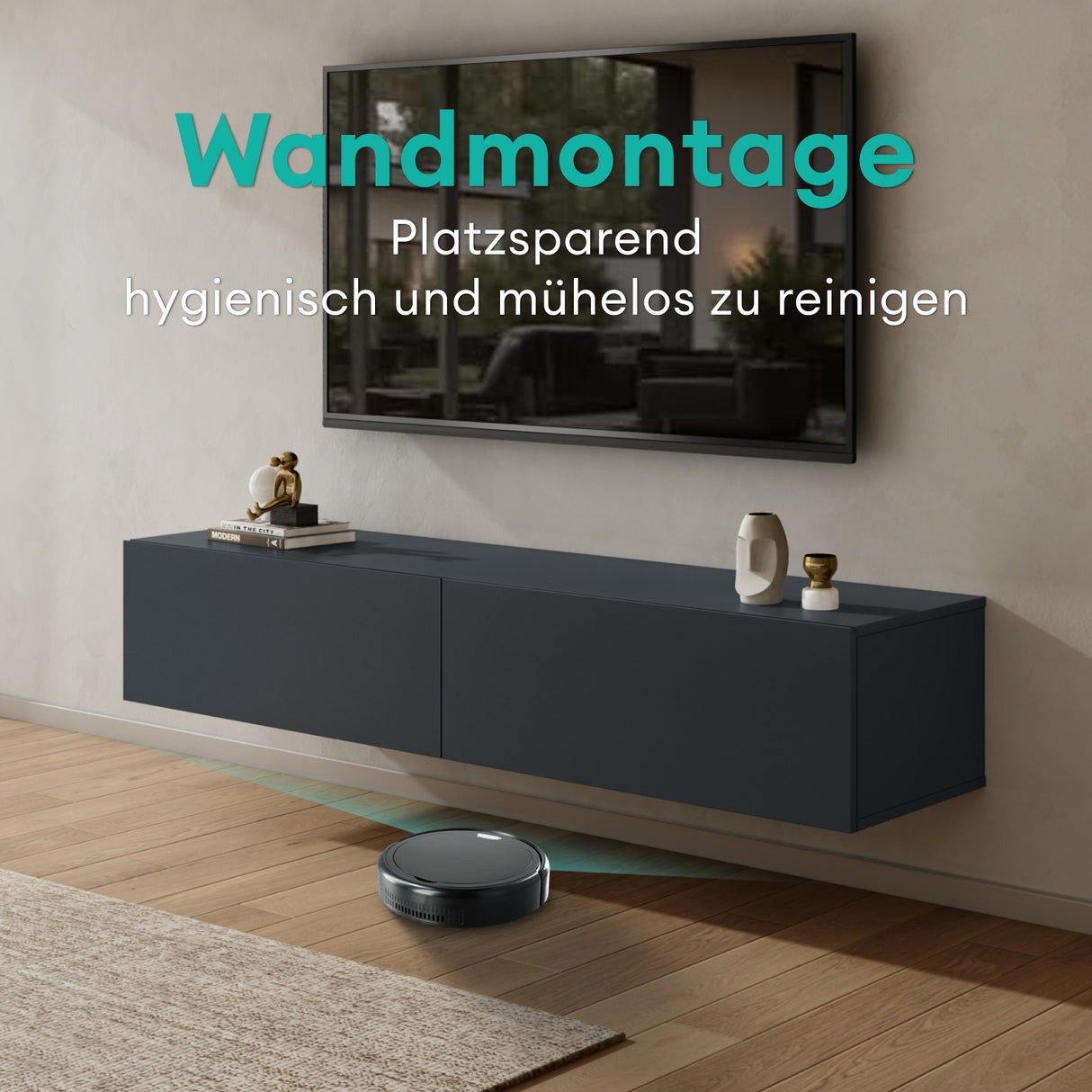 glasvilla mesa de televisión mueble de televisión armario con asa oculta y cierre suave mueble bajo armario colgante para sala de estar mueble de televisión02