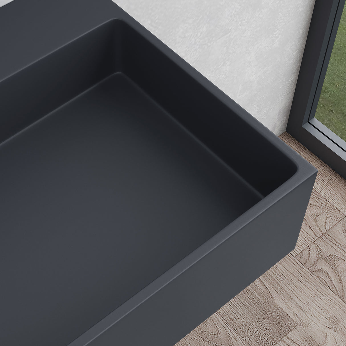 Lavabo Glasvilla Col6028 – Mineralguss con orificio para grifo, diseño y funcionalidad superior